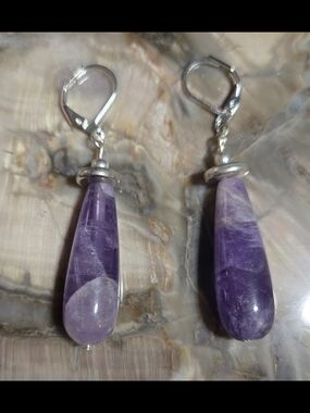 Amethyst Teardrop Earrings